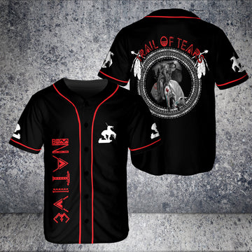Native American Cherokee Pride Horse Warrior Native Indian 3D BaseBall Jersey
