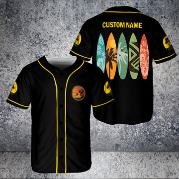 Aloha TIki Bar – Afternoon and Beach Style Custom Name BaseBall Jersey