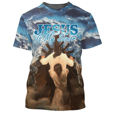FUNSTUFFPRINT 3D All Over Printed Jesus Is My Savior T-Shirt Love Jesus God Shirts 3D T-shirt