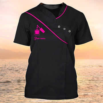 FUNSTUFFPRINT Nail Hustler Shirt Manicurist Custom T-Shirt Pink Ver 3D T-shirt