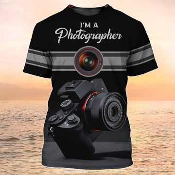 FUNSTUFFPRINT 3D All Over Print Photographer Shirts I'm A Photographer Black Shirt Men Women 3D T-shirt