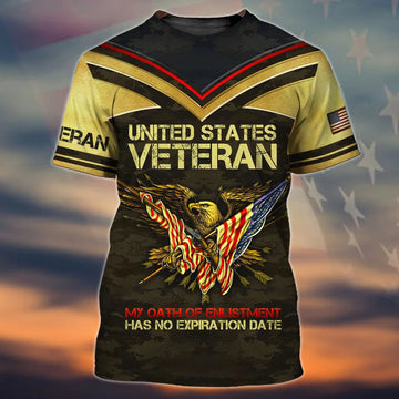 United States Veteran Shirts, 3D All Over Print Veteran Polo Shirt Short Sleeve, Best Gift For A Veteran