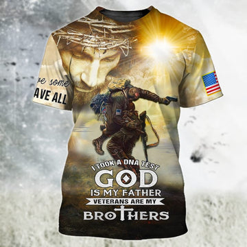 FUNSTUFFPRINT 3D All Over Print Veteran Are My Brother Hoodie, Veteran Bomber, T-Shirt For Veteran Man 3D T-shirt