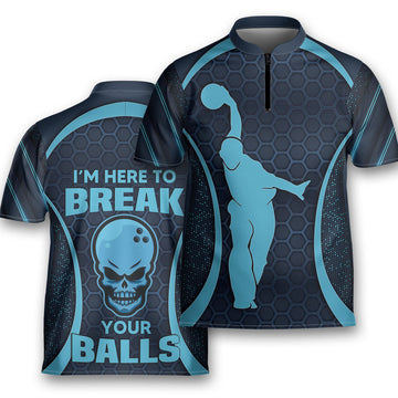 I’m Here To Break Your Balls Bowlers Polo Bowling Jersey