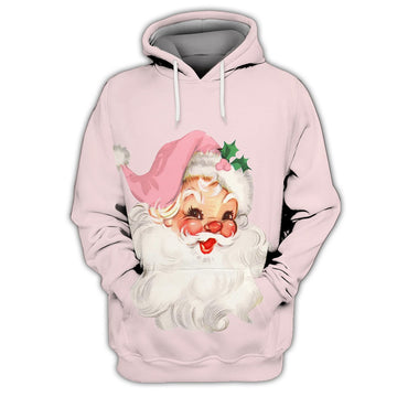 FUNSTUFFPRINT Santa Claus Christmas 3D Printed Unisex Merry Christmas 3D Hoodie and Zip Hoodie