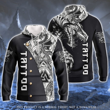 FUNSTUFFPRINT Dragon Tattoo Artist 3D Hoodie and Zip Hoodie