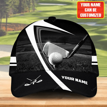 FUNSTUFFPRINT Personalized Name Golf Classic Cap, Golf hat for men, Gift for Golf player