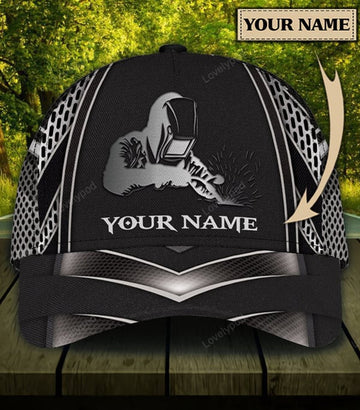 FUNSTUFFPRINT Custom Personalized Welder Classic Welding Snapback Cap, Sun Hat, Baseball Cap Gift for Friends Birthday Welder
