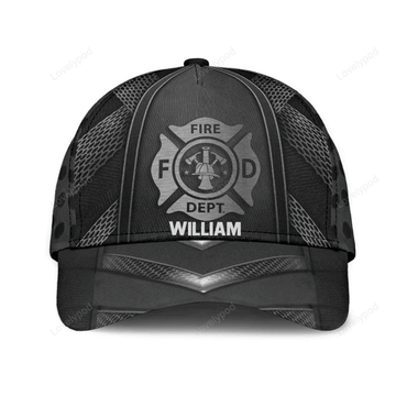 FUNSTUFFPRINT Firefighter Classic Cap, Gift for Firefighters, Firefighter hat for men and women