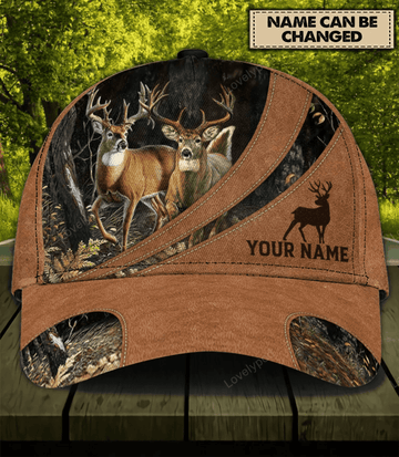 FUNSTUFFPRINT Personalized Deer Classic Cap, Gift for Deer Hat Cap For Men And Women