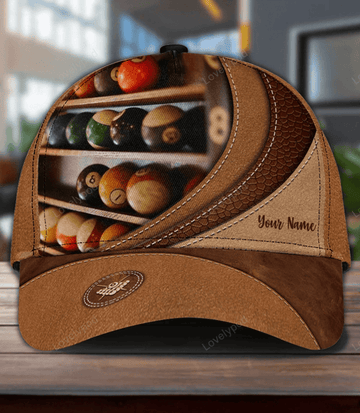FUNSTUFFPRINT Personalized Billiard Classic Cap, Gift for Billiard Snooker Lovers, Billiard Snooker Players for men and women