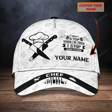 FUNSTUFFPRIT Personalized Master Chef Baseball All Over Print Cap For Men And Women, Special Cap Hat For Chef