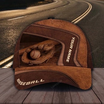 FUNSTUFFPRINT Customized Baseball Classic Cap for Friends, Glove and Baseball 3D Hat for Baseball Players