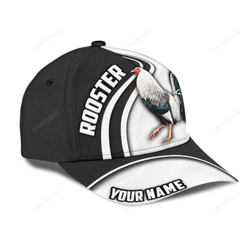 FUNSTUFFPRIT Personalized Name 3D Full Printed Mexican Rooster Cap Hat, Mexico Chicken Baseball Cap Hat