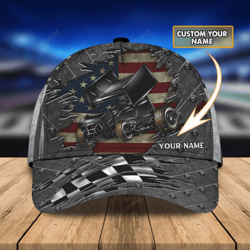 FUNSTUFFPRINT Customized Dirt Racing Crack 3D Cap Hat, Dirt Racing Baseball Cap, Classic Cap For Racer
