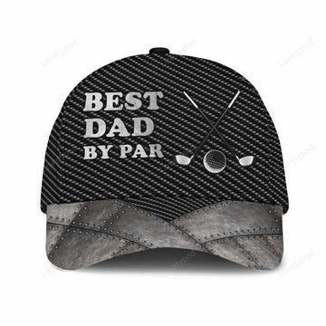 FUNSTUFFPRINT Best Dad By Par Classic Cap Hat Golf Baseball Cap Hat For Men And Women, Golf Cap Hat