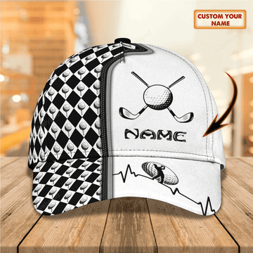FUNSTUFFPRIT Personalized 3D Full Print Mens Golf Cap, Birthday Present To Golfer Friend, Gofler Boyfriend Gifts