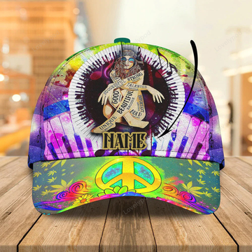 FUNSTUFFPRINT Hippie Car Personalized Hippie Cap 3D Classic Cap for Hippie Lovers for Girls