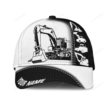 FUNSTUFFPRINT Personalized Drilling Car Machine Hat, Drilling Car Hat for Drilling Workers
