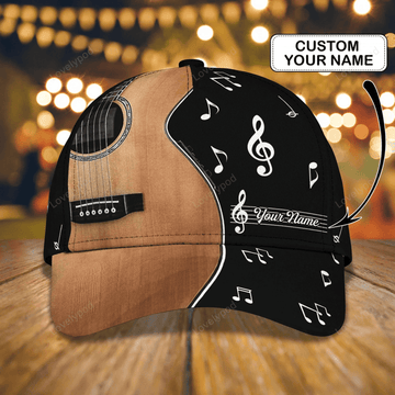 FUNSTUFFPRIT Personalized Baseball Guitar Full Print Cap Hat For Guitar Lover, Classic Guitar 3D Caps To My Son, Daughter