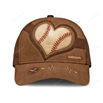 FUNSTUFFPRINT Customized Baseball Classic Cap for Friends, Glove and Baseball 3D Hat for Baseball Players