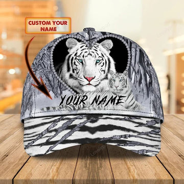 FUNSTUFFPRINT King of the Jungle 3D Classic Cap for Tiger Lovers