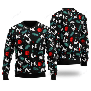 FUNSTUFFPRINT Funny Santa Laughing Merry Christmas Ugly Christmas Sweater For Men & Women Adult Ugly Sweater