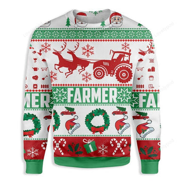 FUNSTUFFPRINT Fa Lla Lla Llamas Ugly Christmas Sweater For Ugly Sweater