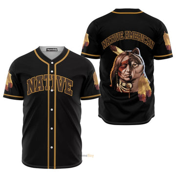 Amazing Native American Chief - Baseball Jersey