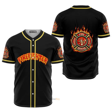 Firefighter Love - Personalized Baseball Jersey
