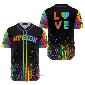 Lgbt Pride Dont Be Fraid To Show Love - Baseball Jersey