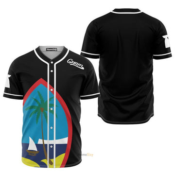 Guam Seal Black - Baseball Jersey