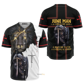 Jesus Lion June Man - Baseball Jersey