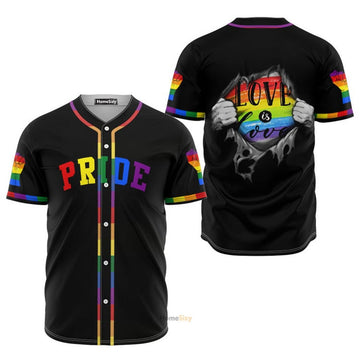Love Is Love LGBT Pride - Baseball Jersey