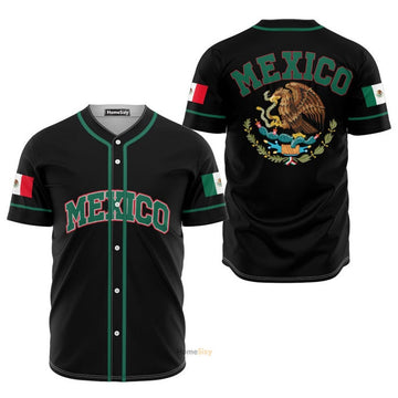 Mexico Black Green - Baseball Jersey