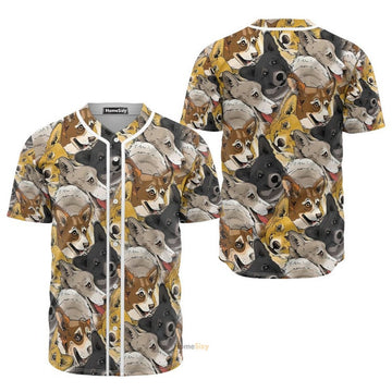 Cute Pembroke Welsh Corgi - Baseball Jersey