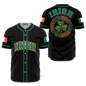 Irish Celtic Black Green - Baseball Jersey