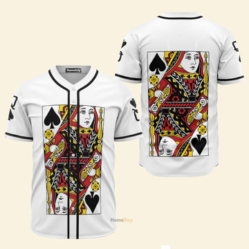 Queen Poker White - Baseball Jersey
