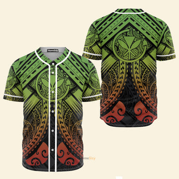 Hawaiian Polynesian Reggae Kanaka Maoli Map - Baseball Jersey