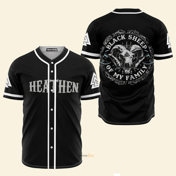 Add to Wish List Share Facebook Email Print Twitter Pinterest Black Sheep Of My Family Heathen Viking - Baseball Jersey