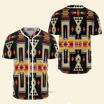 Black Tribe Design Native American - Baseball Jersey
