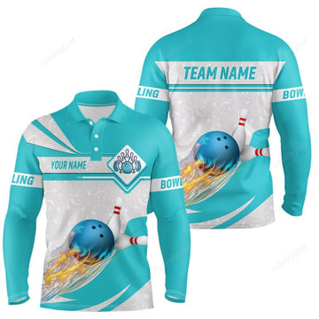 FUNSTUFFPRINT Black bowling camo Men polo bowling shirts, Custom American flag patriotic bowling team league jerseys-SLSPS-10093