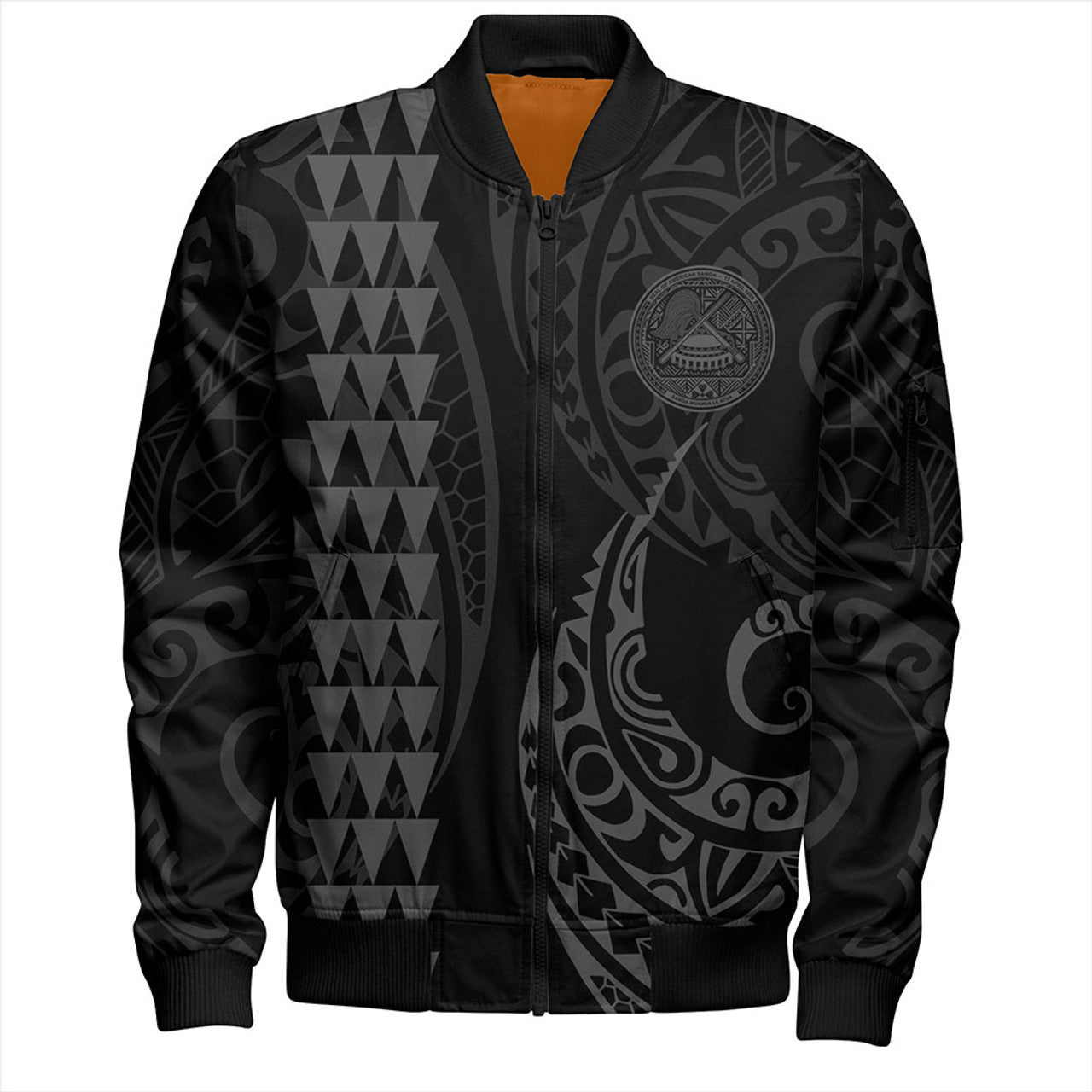 FUNSTUFFPRINT American Samoa Bomber Jacket Kakau Style 3D Bomber Jacket