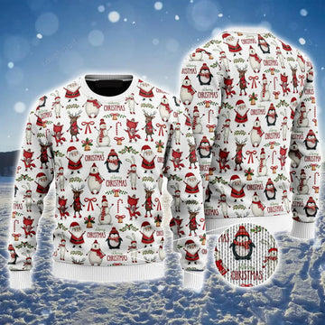 FUNSTUFFPRINT Christmas Ugly Christmas Sweater, Funny Christmas Ugly Sweater For Men & Women - Gift For Christmas, Friends, Family Ugly Sweater