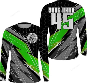 FUNSTUFFPRINT Custom Motocross Jersey Dirt Bike Extreme MX Racing Adult Kid Off-Road Motorcycle Shirt 3D Long Sleeve T-Shirt
