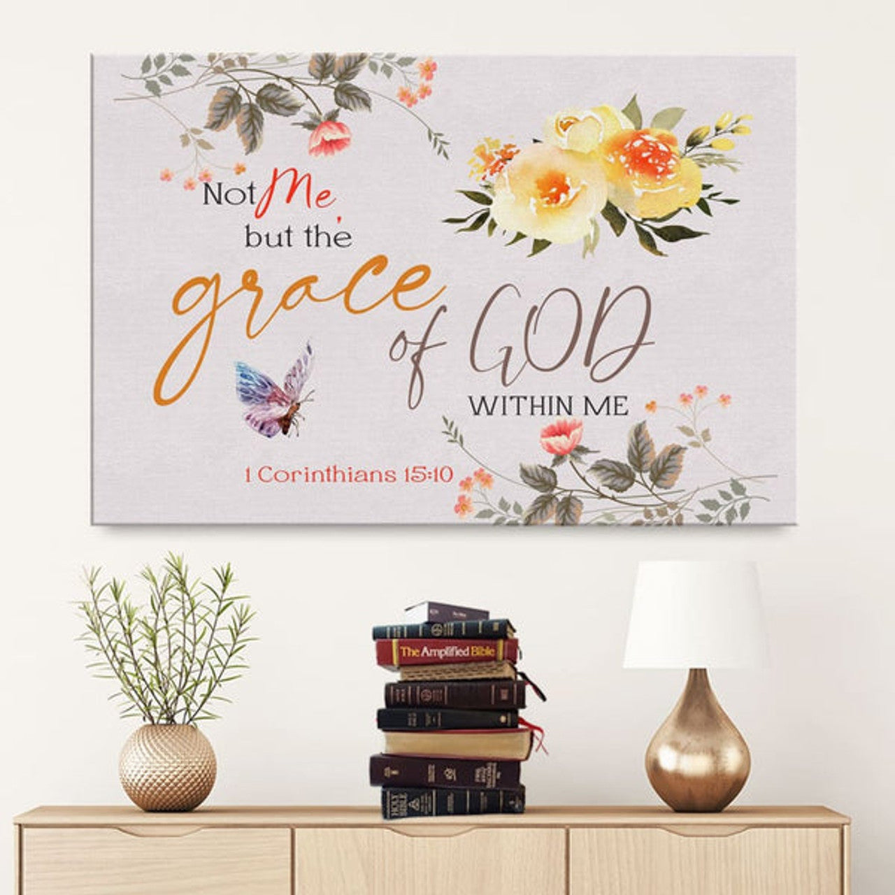 1 Corinthians 1510 Not Me But The Grace Of God Within Me Canvas Wall Art - Christian Canvas - Faith Canvas
