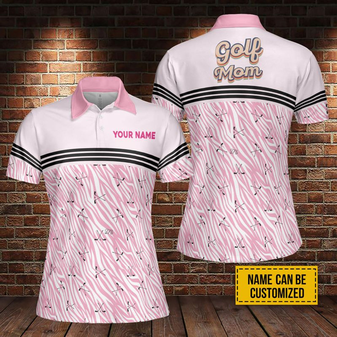 Custom Golf Mom Custom Name Women Polo Shirt, Golf Player Pink Personalized Polo Shirt Perfect Gift Sport For Mother's Day, Mama, Women, Team Golfer