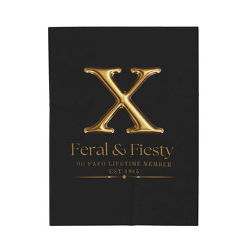 FUNSTUFFPRINT Feral & Fiesty Velveteen Plush Blanket