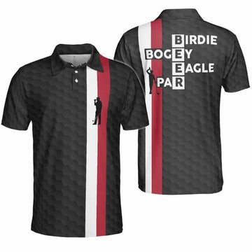 Golf Beer Birdie Bogey Eagle Par Polo Shirt For Men, Tropical Golf Shirt For Men