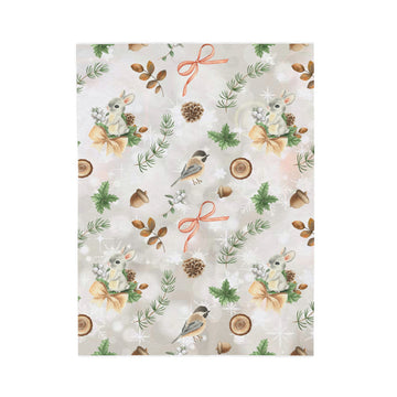 FUNSTUFFPRINT Winter Bunny Velveteen Plush Blanket